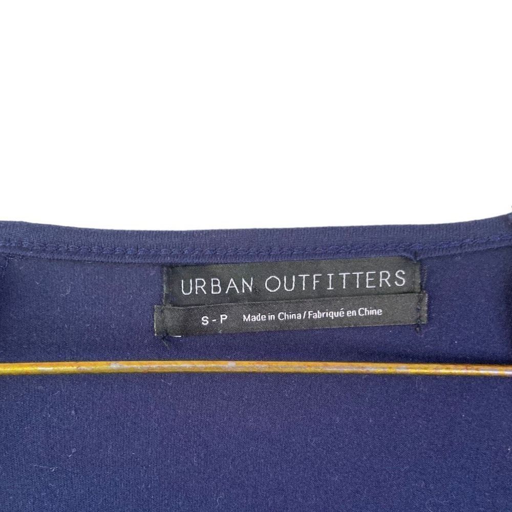 Urban Outfitters Julia Tiered Mini Dress Short Sleeves Navy Blue Womens Small - Picture 5 of 5